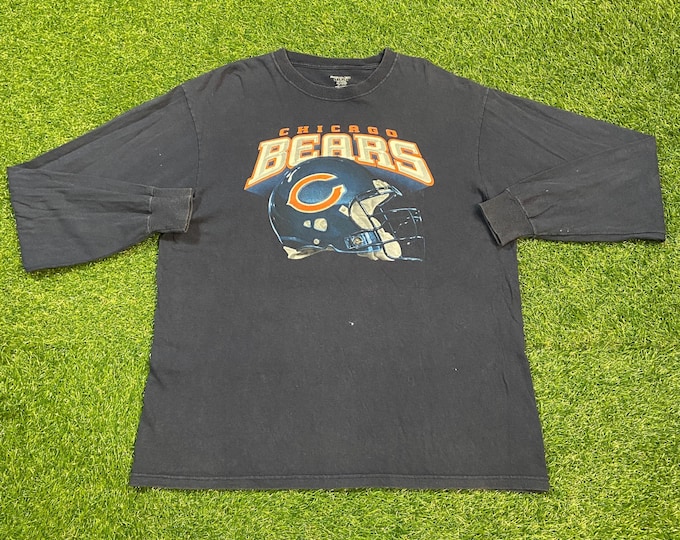Vintage Chicago Bears Long Sleeve T Shirt Reebok Size Large L NFL Football NFC Illinois 1990s 90s
