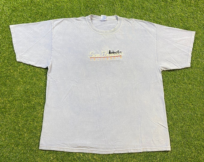 Vintage San Francisco T Shirt Tee Gildan Size XXL 2XL Golden Gate Bridge Warriors 49ers California 1990s 90s
