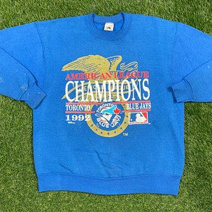 CustomCat Toronto Blue Jays Muscle Bird Vintage MLB Crewneck Sweatshirt Red / 5XL
