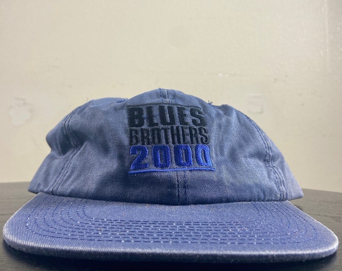 Vintage Blues Brothers 2000 Strap Back Hat Kudzu OSFA Universal Pictures Musical Comedy 1998 Sequel Film Movie Promo 1990s 90s