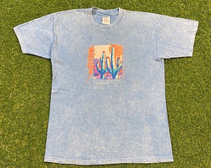 Vintage Arizona T Shirt Tee Gildan Size Large L Phoenix Sedona Desert Suns Cardinals Diamondbacks 1980s 80s