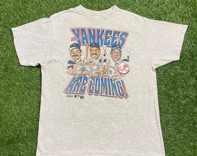 Vintage New York Yankees T Shirt Tee Made USA Size Xtra Large XL MLB Baseball Nyc Bronx Jeter Classic 1990s 90s