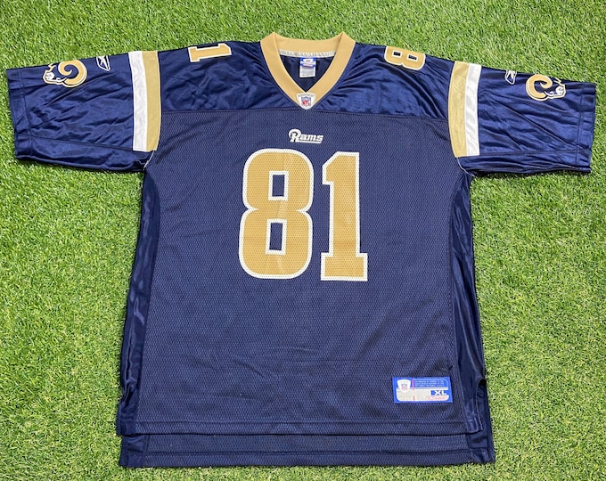 Vintage St Louis Rams Torry Holt #81 Jersey Reebok Size Xtra Large XL NFL Super Bowl Football Missouri Los Angeles 00s