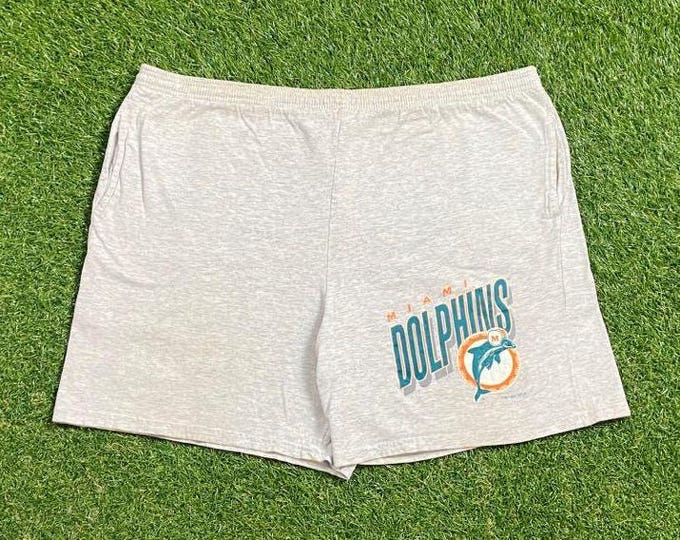 Vintage Miami Dolphins Shorts Made USA Size Large L NFL Football Florida Dan Marino 1990s 90s