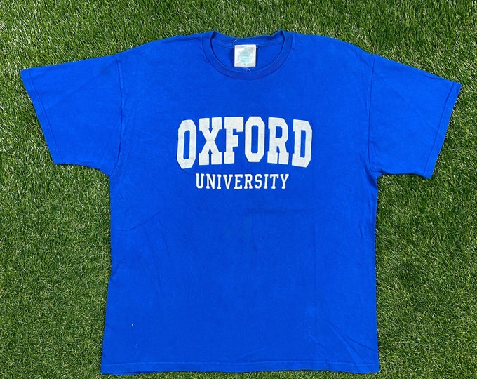 Vintage University of Oxford T Shirt Tee Made in United Kingdom UK Size Xtra Large XL England Original Euro