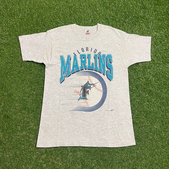 Vintage Florida Marlins T Shirt Tee Made USA Size Large L MLB