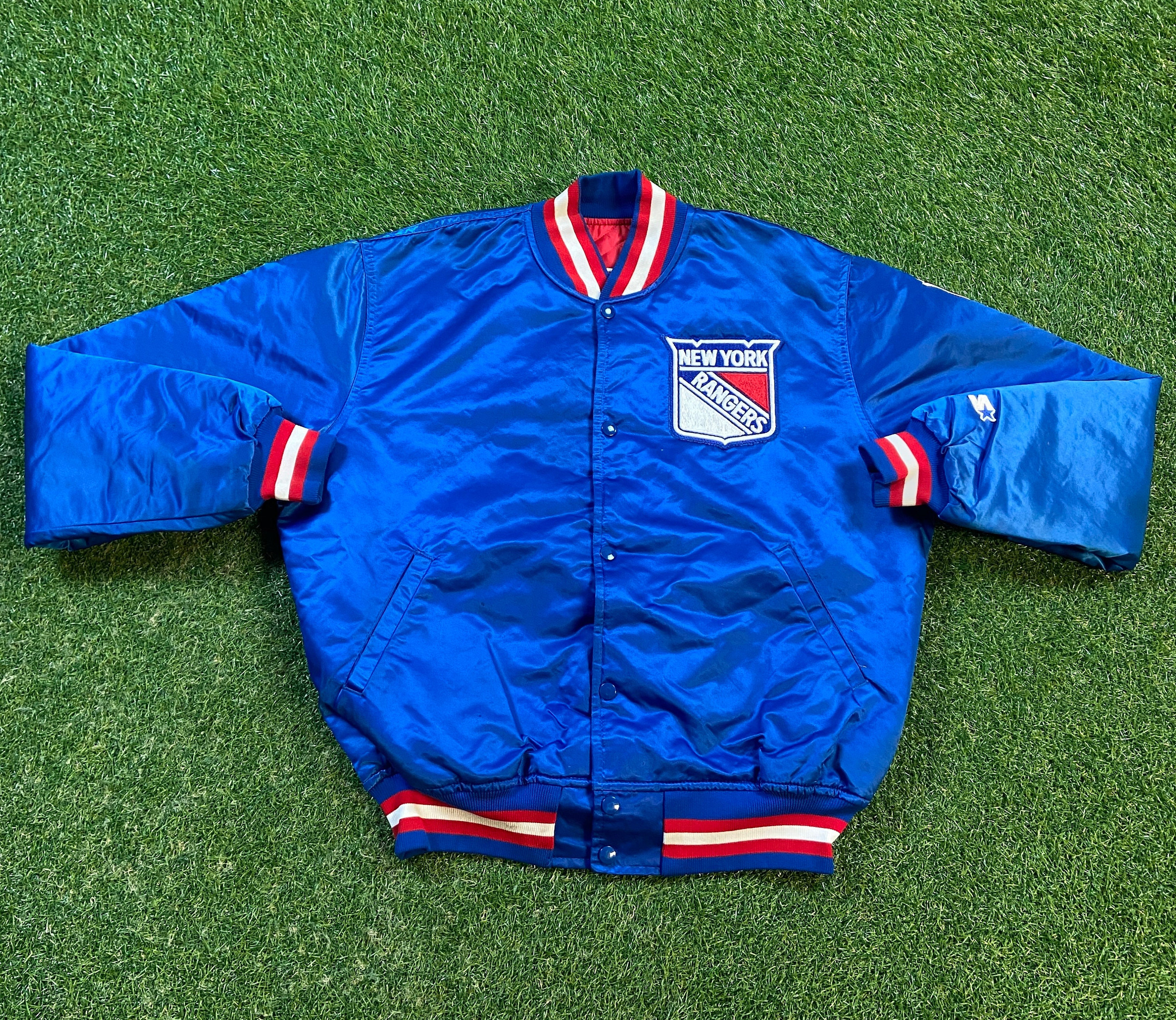 Vintage 80s NEW YORK RANGERS NHL Starter Nylon Jacket XL