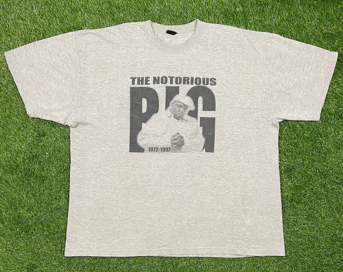 Vintage The Notorious BIG T Shirt Size 3X Bad Boys Biggie Smalls Hip Hop Rap Music Rare Print Rap tee Bootleg East Coast New York City 1997