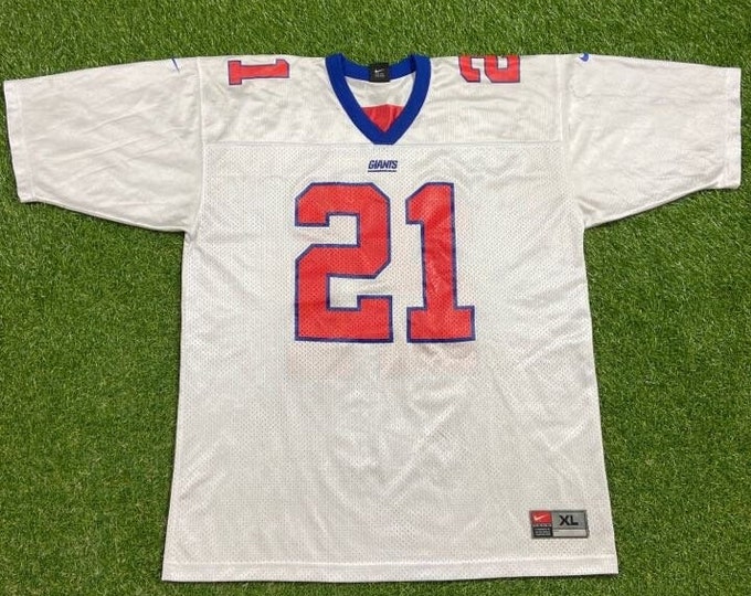 Vintage New York Giants Tiki Barber 21 Jersey Nike Team Size Xtra Large XL NFL Football NY Big Blue 1990s 90s