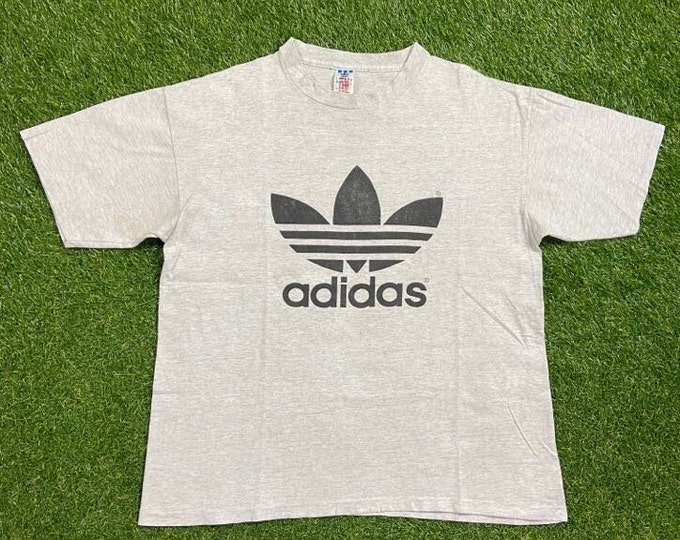 Vintage Adidas T Shirt Tee Made Usa Size Large L Three Stripes Authentic 1990s 90s