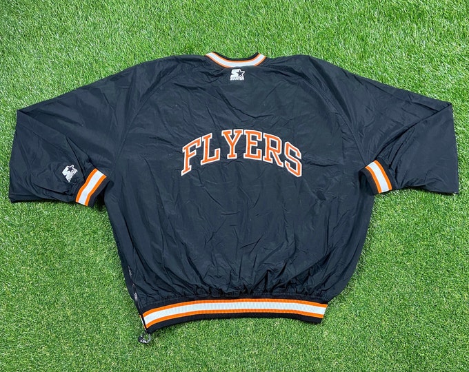 Vintage Philadelphia Flyers Pull Over Jacket Starter Size XXL 2XL NHL Hockey Pennsylvania Windbreaker 1990s 90s