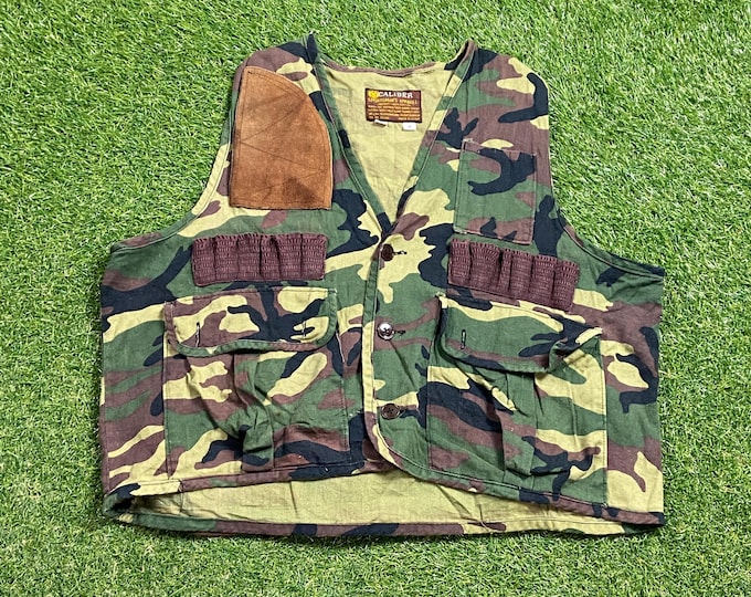 Vintage Military Camo Vest Size Medium M Army Marines Navy Air Force United States Veteran 1990s 90s
