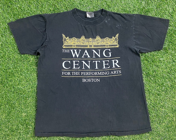 Vintage The Wang Center for the Performance Arts T Shirt Tee Made USA Size Large L Classic Boston Massachusetts Musical Broadway Theater 90s