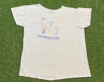 Vtg 1995 Beatles All Over Print T-shirt Black XL 90s AOP John