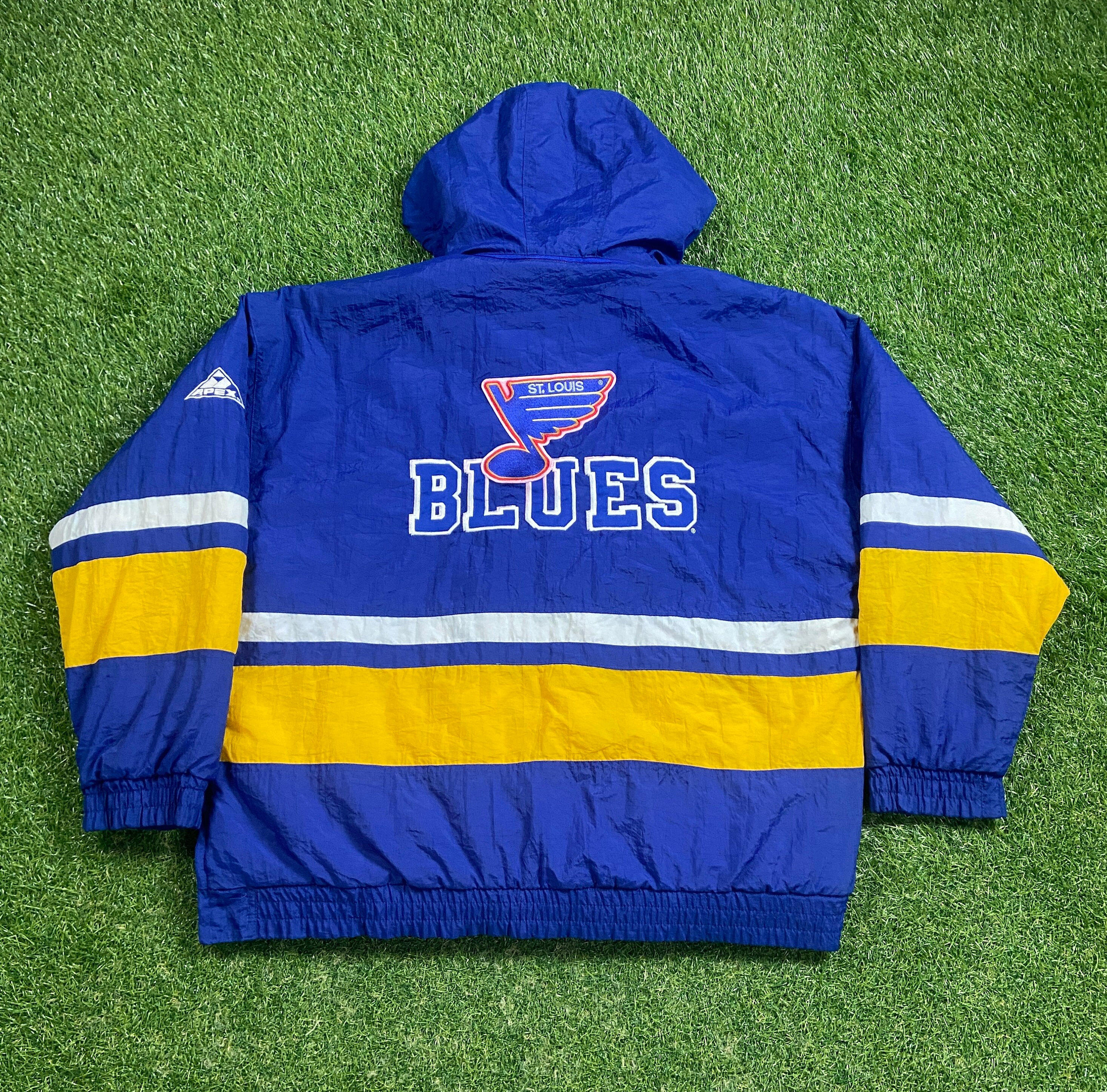 RARE Vintage St Louis Blues Starter Full Zip Puffer Jacket SZ XL