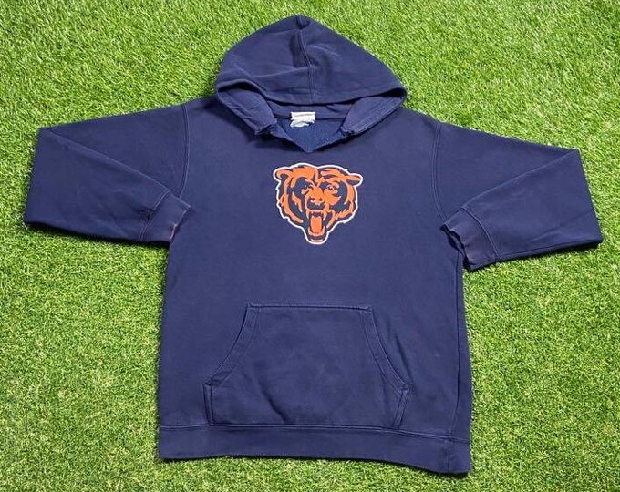 Vintage Chicago Bears Hoodie Sweatshirt Size Small S NFL Football NFC Da Bears Illinois Pull Over Oversized 1990s 90s