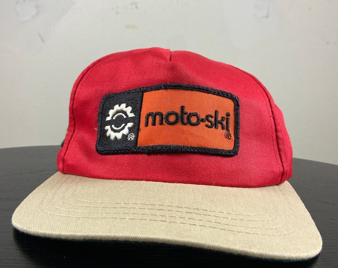 Vintage Moro Ski Transco Exploration Company Strap Back Hat OSFA 1990s 90s Patch