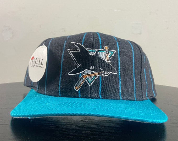 Vintage San Jose Sharks Snapback Hat OSFA NHL Hockey California 1990s 90s