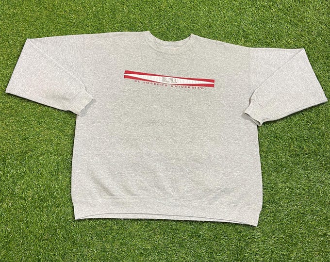 Vintage Saint Joseph University Crewneck Sweatshirt Champion Size Xtra Large XL Philadelphia Pennsylvania 1990s 90s Pull Over Oversized