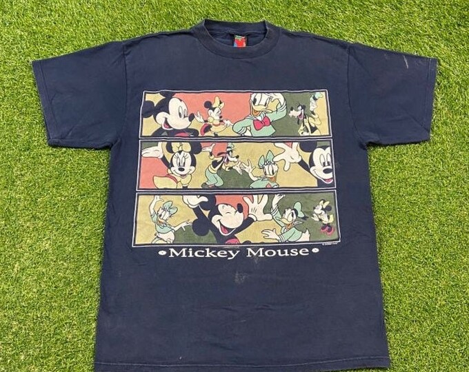 Vintage Mickey Mouse T Shirt Tee Made USA Size Xtra Large XL Disneyland Walt Disney World WDW Classic Magic Kingdom 1990s 90s