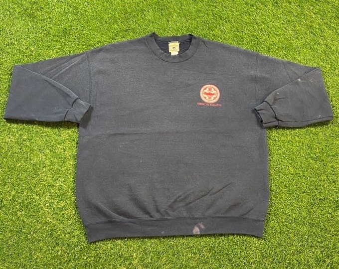 Vintage Boston University Medical Campus Crewneck Sweatshirt Lee Size Xtra Large XL Massachusetts New England Classic 1990s 90s Pull Over