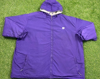 Vintage University of Kansas State Wildcats Jacket Charles River Apparel Size 5X NCAA College Basketball Heavy Winter Coat 1990s 90s