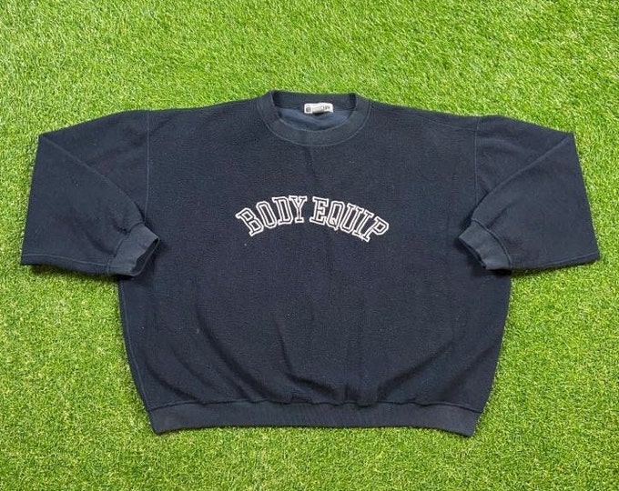 Vintage Body Equip Crewneck Sweatshirt Size Xtra Large XL Exercise Workout Fitness Pull Over Oversized