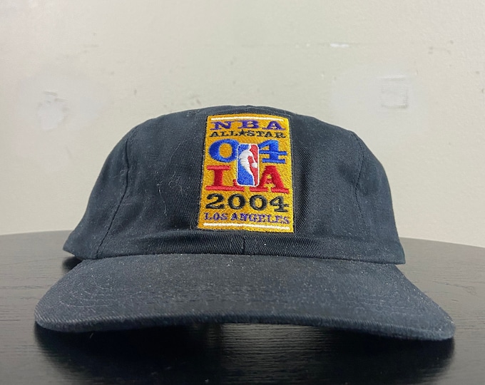 Vintage 2004 Los Angeles All Star Weekend Strap Back Hat Made USA OSFA Cap NBA Basketball California Kobe Original 00s Rare