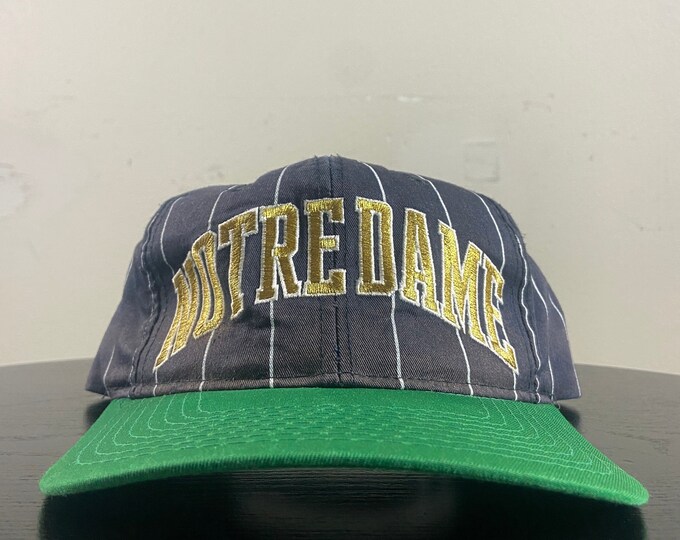 Vintage Notre Dame Snapback Hat Starter OSFA Fighting Irish NCAA College Football 1990s 90s Shockwave Shatter Rare