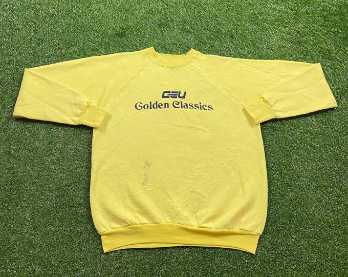 Vintage CEU Golden Classics Crewneck Sweatshirt  Made USA Size Xtra Large XL Quality 1990's Oversized Comfy Great Fit Original 90s Pull Over