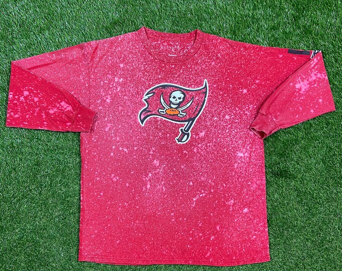Vintage Tampa Bay Buccaneers Long Sleeve Shirt Size Large L NFL Football Tom Brady TB12 Custom Reverse Tie Dye