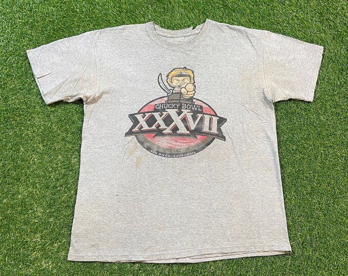 Vintage Tampa Bay Buccaneers 2003 Super Bowl T Shirt Tee Size Large L NFL Football NFC Bucs Tom Brady 12 Florida 00s