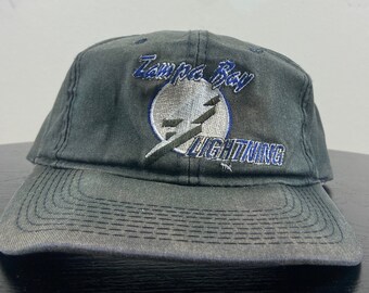 Vintage Tampa Bay Lightning Snapback Hat OSFA NHL Hockey Florida FL 1990's 90's Champions