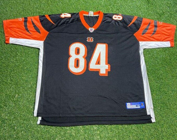 Vintage Cincinnati Bengals TJ Houshmanzadeh #84 Jersey Reebok Size 4X NFL Football Ohio Cleveland Authentic 00s