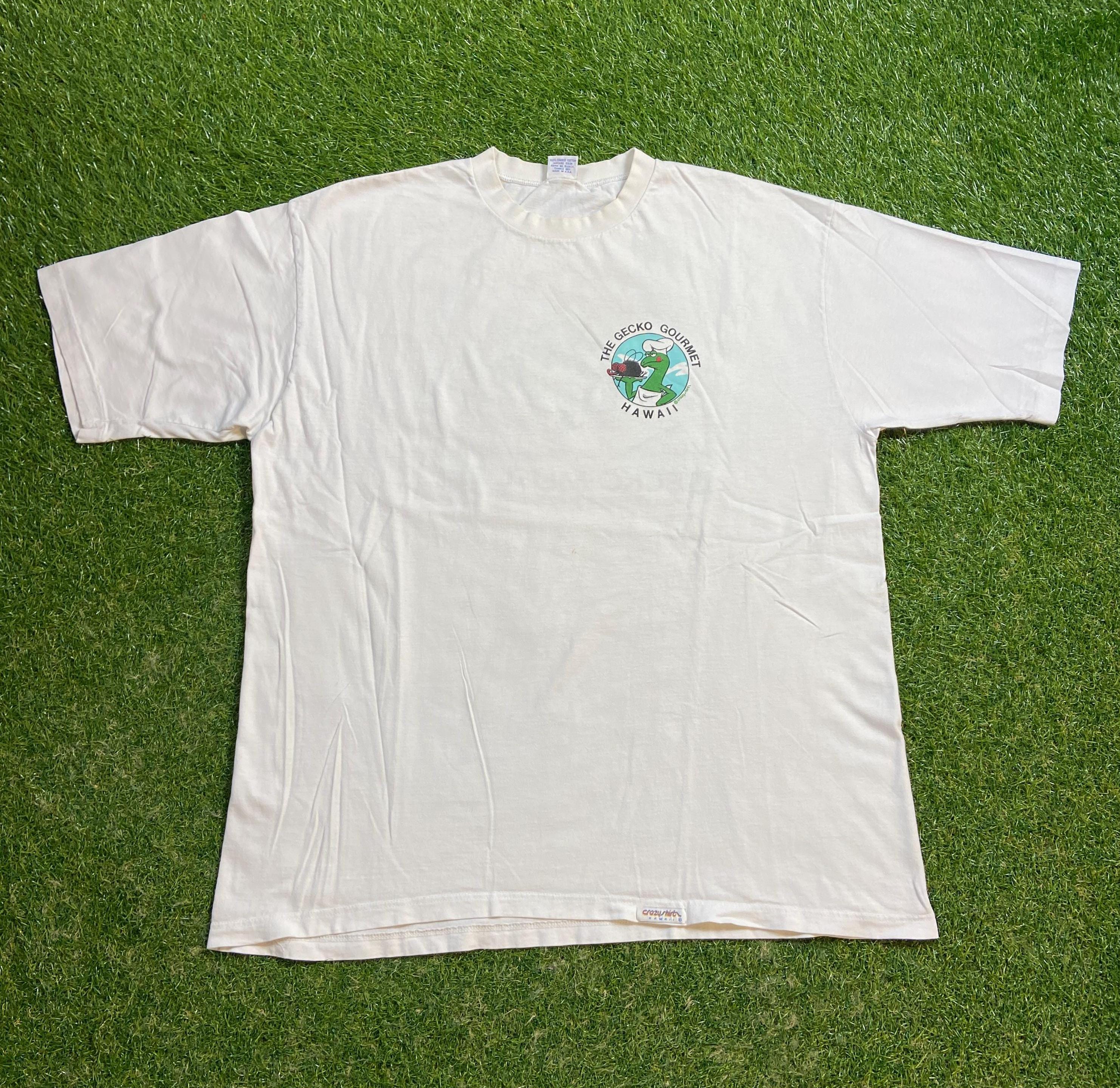 Vintage the Gecko Gourmet Hawaii T Shirt Tee Crazy Shirts Made USA