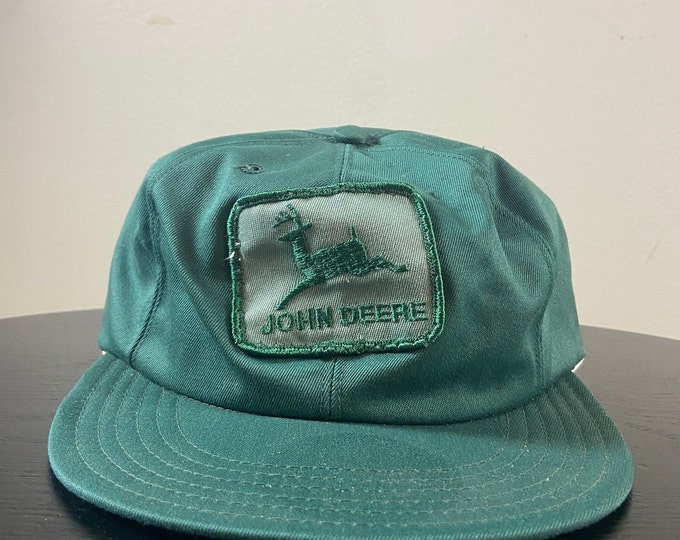Vintage John Deere Snapback Hat Cap OSFA Agricultural Manufacturer Farming 1990s 90s