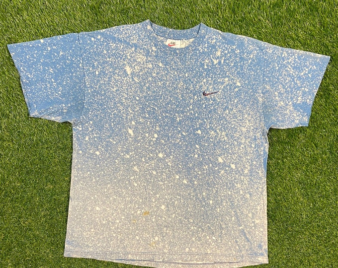 Vintage Nike T Shirt Tee Size Large L Made USA Nike Swoosh Check Mark Just Do It Classic Air Jordan 1990s 90s Original Custom Reverse Dyed