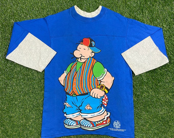 Vintage Wimpy Popeye the Sailor T Shirt Tee Signal Sports Made USA Size Medium M Classic 1980s 80s New With Tags Deadstock