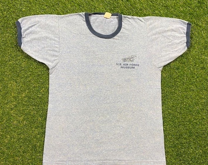 Vintage United States Air Force Museum T Shirt Tee Screen Stars Made USA Size Large L US Military Army Navy Marines 1990's 90's