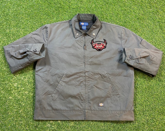 Vintage Harley Davidson Dickies Jacket Size Xtra Large XL Designer Clothing HOG 1990s 90s Motorcycle Rare Quality Fit Biker