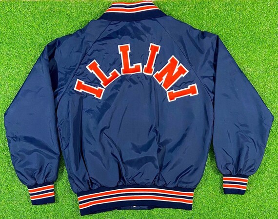 Vintage Illinois Illini Nylon Letterman Satin Jack