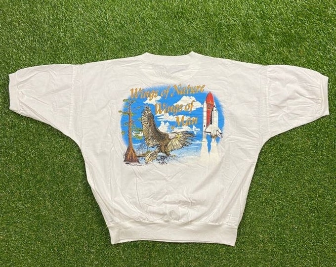 Vintage Lockheed Space Operations Company Long Sleeve Shirt Quitman Made USA Size Large Kennedy Space Center NASA Astronaut