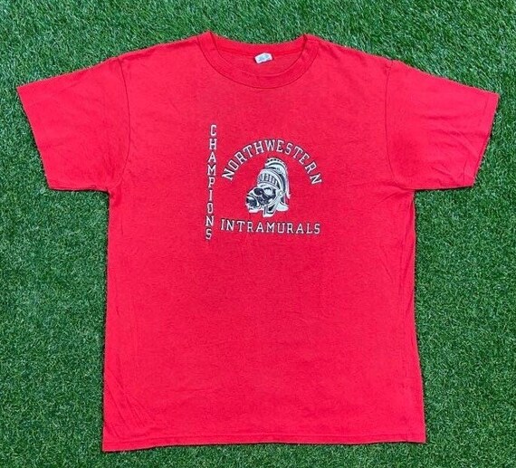 Vintage University of Northwestern Wildcats T Shirt Tee Champion