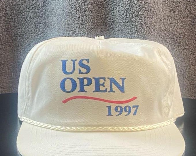Vintage US Open 97 Tennis Championships Snapback Hat OSFA Wimbledon Serena Williams Andre Agassi Classic 1990s 90s