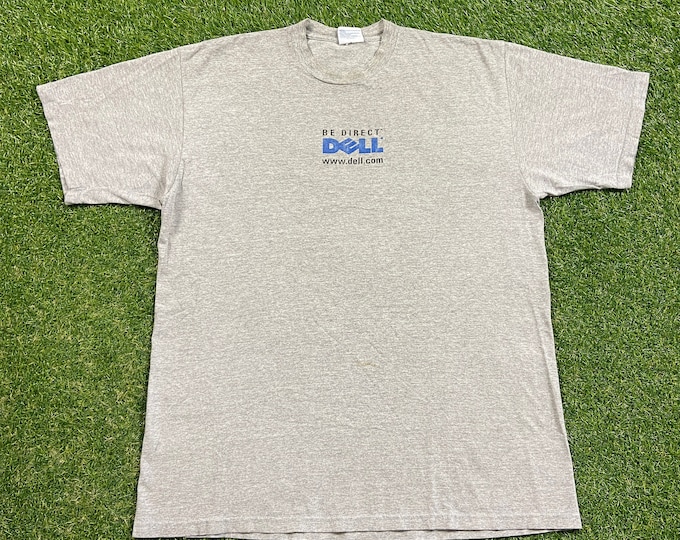 Vintage Dell T Shirt Tee Made USA Size Xtra Large XL Intelligence American Multinational Corporation Technology Computer 1990s 90s