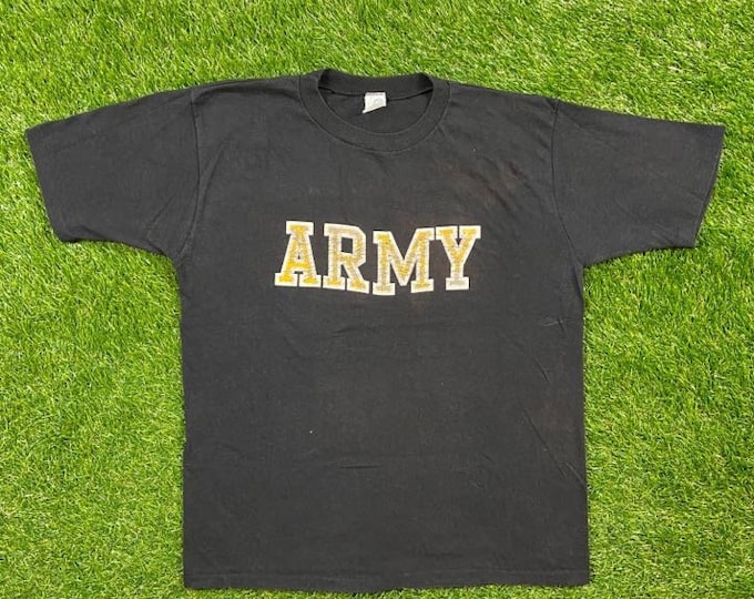 Vintage Army T Shirt Tee Artex Made USA Size Xtra Large XL USMA Marines Navy United States Military Veteran