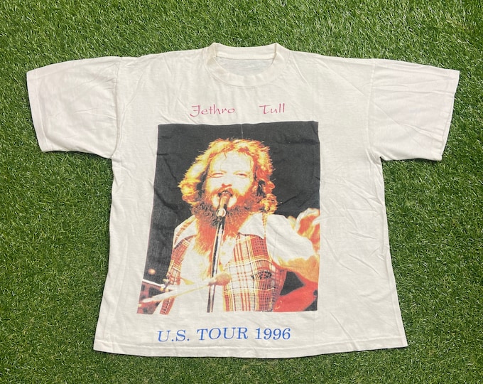 Vintage Jethro Tull Emerson Lake & Palmer T Shirt Tee Size Small S Hard Rock Tour Band Merch 1996 US Tour 90s