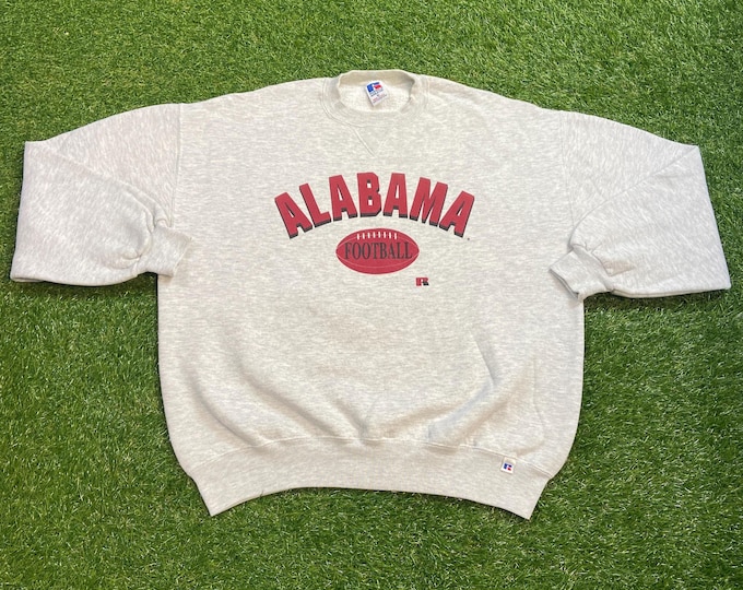 Vintage University of Alabama Crimson Tide Crewneck Sweatshirt Made USA Size XL NCAA College Football Roll Tide 1990s 90s Pull Over