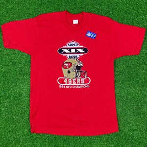 Vintage San Francisco 49ers Forty Niners NFL Football Super Bowl T Shirt 1984 80s Tee Shirt Brand New Made USA Single Stitch Deadstock Nwt