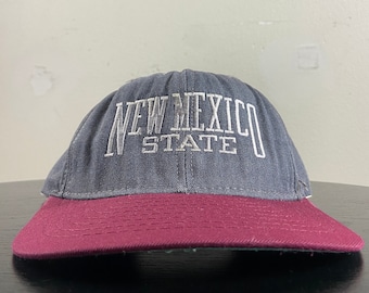 Vintage New Mexico State University Strap Back Hat OSFA Aggies NCAA College Football Classic 1990s 90s